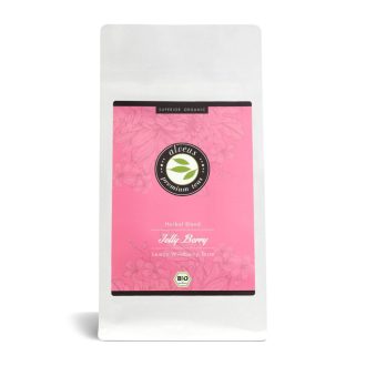  JELLY BERRY – Citrom-erdei gyümölcs ízű herbatea alapú gyümölcs tea 150 g 