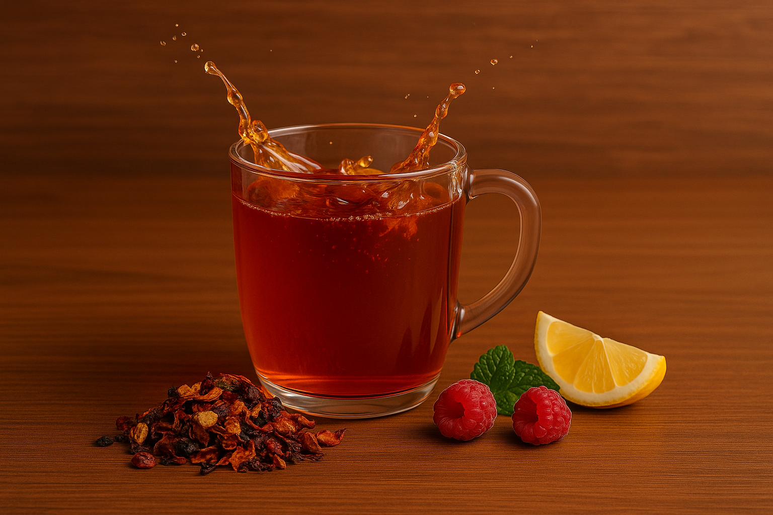 Gyümölcstea friss gyümölcsökkel